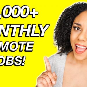 $6,000 Per Month Working Remotely Worldwide Job Opportunities!