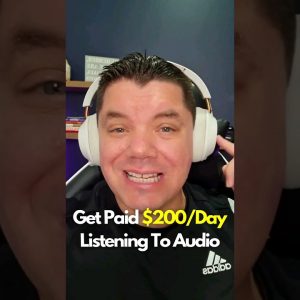 Get Paid $280 a Day Listening To Audio (Insane Side Hustle) 🔥 #Shorts